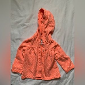 Carter’s 12 month orange polkadot button up jacket – lightweight